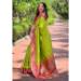 Picture of Well Formed Silk Yellow Green Saree