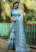 Picture of Lovely Silk Turquoise Saree