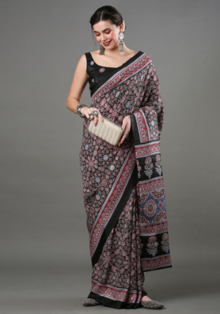 Picture of Radiant Silk Black Saree