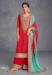 Picture of Chiffon & Silk Crimson Straight Cut Salwar Kameez