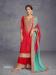 Picture of Chiffon & Silk Crimson Straight Cut Salwar Kameez