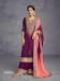 Picture of Chiffon & Silk Brown Straight Cut Salwar Kameez