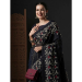 Picture of Lovely Cotton & Crepe & Silk Black Saree