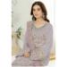 Picture of Georgette Dark Grey Straight Cut Salwar Kameez