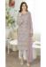 Picture of Georgette Dark Grey Straight Cut Salwar Kameez