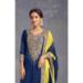 Picture of Chiffon Midnight Blue Straight Cut Salwar Kameez