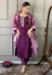 Picture of Bewitching Chiffon Purple Straight Cut Salwar Kameez