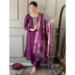 Picture of Bewitching Chiffon Purple Straight Cut Salwar Kameez