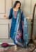 Picture of Amazing Chiffon Teal Straight Cut Salwar Kameez