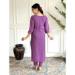 Picture of Radiant Chiffon Purple Straight Cut Salwar Kameez