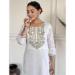 Picture of Taking Chiffon White Straight Cut Salwar Kameez