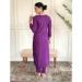 Picture of Comely Chiffon Purple Straight Cut Salwar Kameez