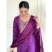 Picture of Comely Chiffon Purple Straight Cut Salwar Kameez