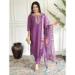 Picture of Splendid Chiffon Purple Straight Cut Salwar Kameez