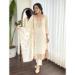 Picture of Delightful Chiffon Beige Straight Cut Salwar Kameez