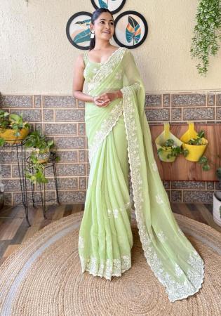 Picture of Beautiful Silk Dark Khaki Saree