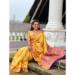 Picture of Beautiful Silk Golden Rod Saree