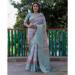 Picture of Comely Chiffon Dark Sea Green Saree