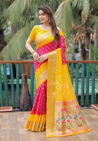 Picture of Resplendent Silk Orange Saree