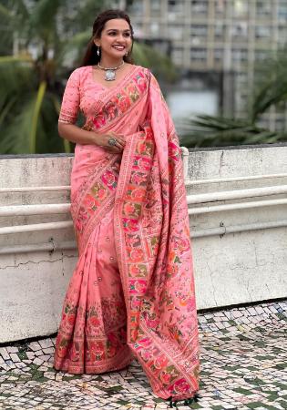 Picture of Elegant Silk Light Coral Saree