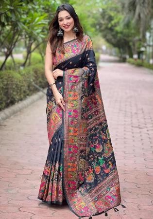 Picture of Superb Silk Black Saree