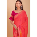 Picture of Amazing Chiffon Tomato Saree