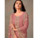 Picture of Organza Pale Violet Red Straight Cut Salwar Kameez