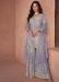 Picture of Alluring Georgette Grey Straight Cut Salwar Kameez