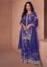 Picture of Georgette Dark Slate Blue Straight Cut Salwar Kameez