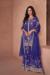 Picture of Georgette Dark Slate Blue Straight Cut Salwar Kameez