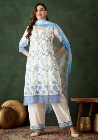 Picture of Grand Silk Light Steel Blue Kurtis & Tunic