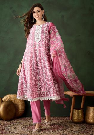 Picture of Superb Silk Pale Violet Red Kurtis & Tunic