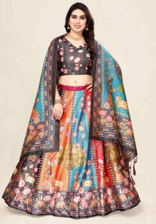 Picture of Wonderful Satin & Silk Peru Lehenga Choli