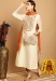 Picture of Rayon & Chiffon Antique White Readymade Salwar Kameez