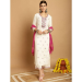 Picture of Rayon & Chiffon Beige Readymade Salwar Kameez