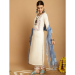 Picture of Rayon & Chiffon Beige Readymade Salwar Kameez