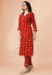 Picture of Fascinating Cotton & Silk Fire Brick Kurtis And Tunic