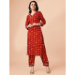 Picture of Fascinating Cotton & Silk Fire Brick Kurtis And Tunic