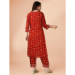 Picture of Fascinating Cotton & Silk Fire Brick Kurtis And Tunic