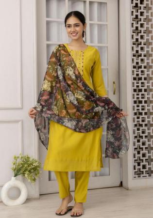 Picture of Pretty Chiffon Orange Readymade Salwar Kameez