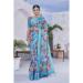 Picture of Admirable Linen Medium Turquoise Saree