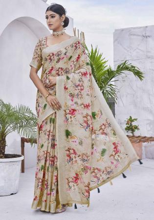 Picture of Radiant Linen Silver Saree