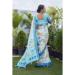 Picture of Comely Linen Light Steel Blue Saree