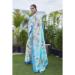 Picture of Comely Linen Light Steel Blue Saree