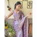 Picture of Comely Georgette Light Slate Grey Saree