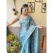 Picture of Exquisite Georgette Sky Blue Saree