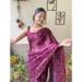 Picture of Delightful Georgette Violet Saree