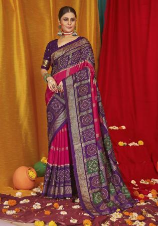 Picture of Pretty Silk Purple Saree