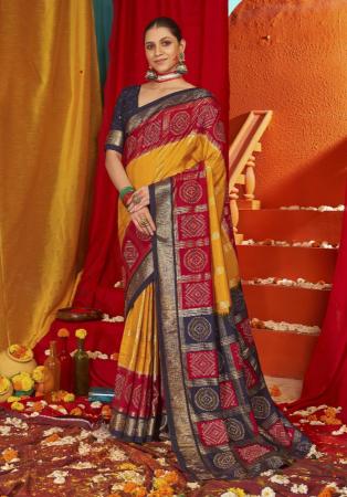 Picture of Stunning Silk Fire Brick Saree