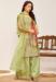 Picture of Chiffon Dark Khaki Straight Cut Salwar Kameez